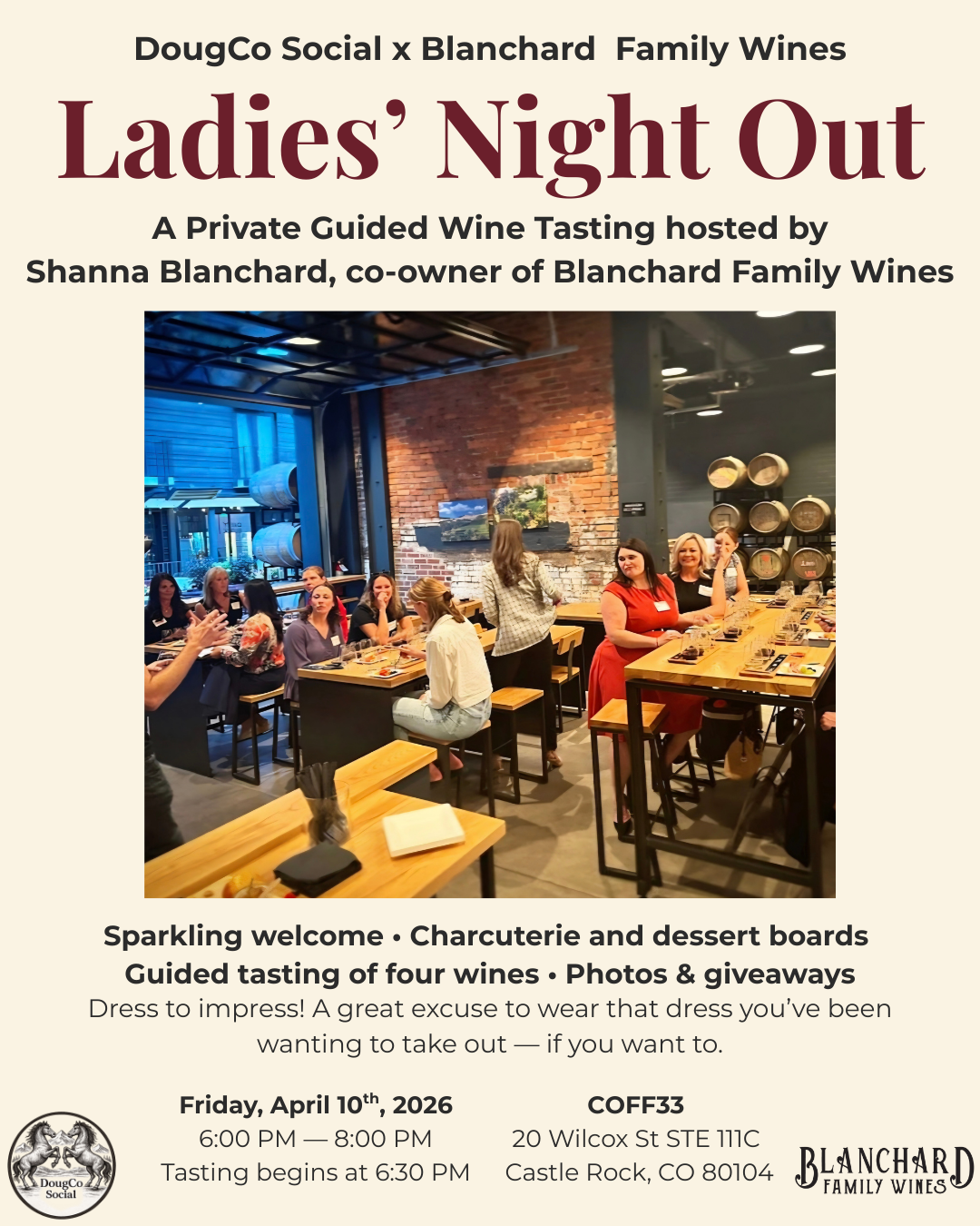 Ladies' Night Out — DougCo Social x Blanchard Family Wines (April 10)